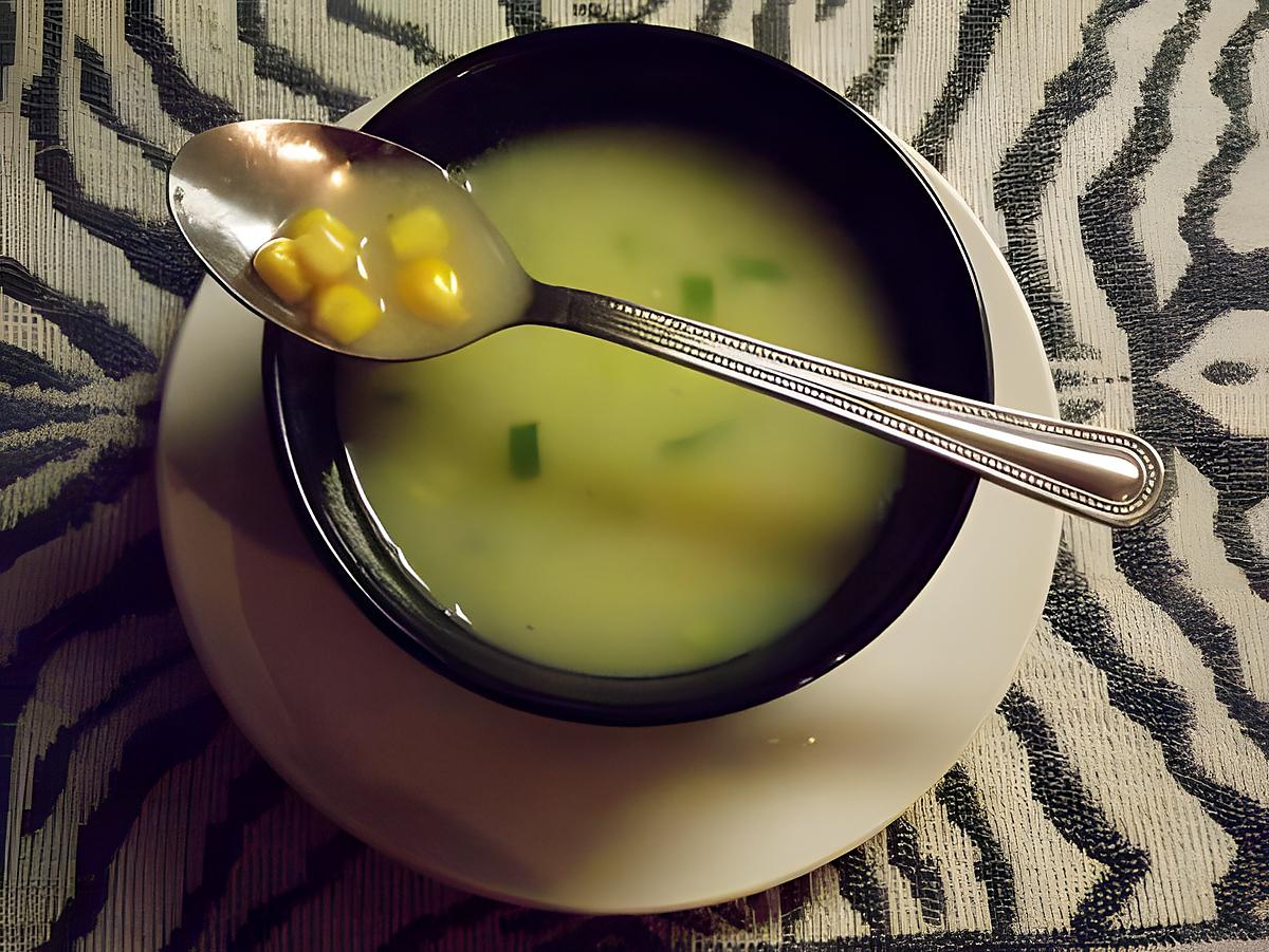 recette Soupe claire «d'inspiration asiatique» de maïs et d'oeufs