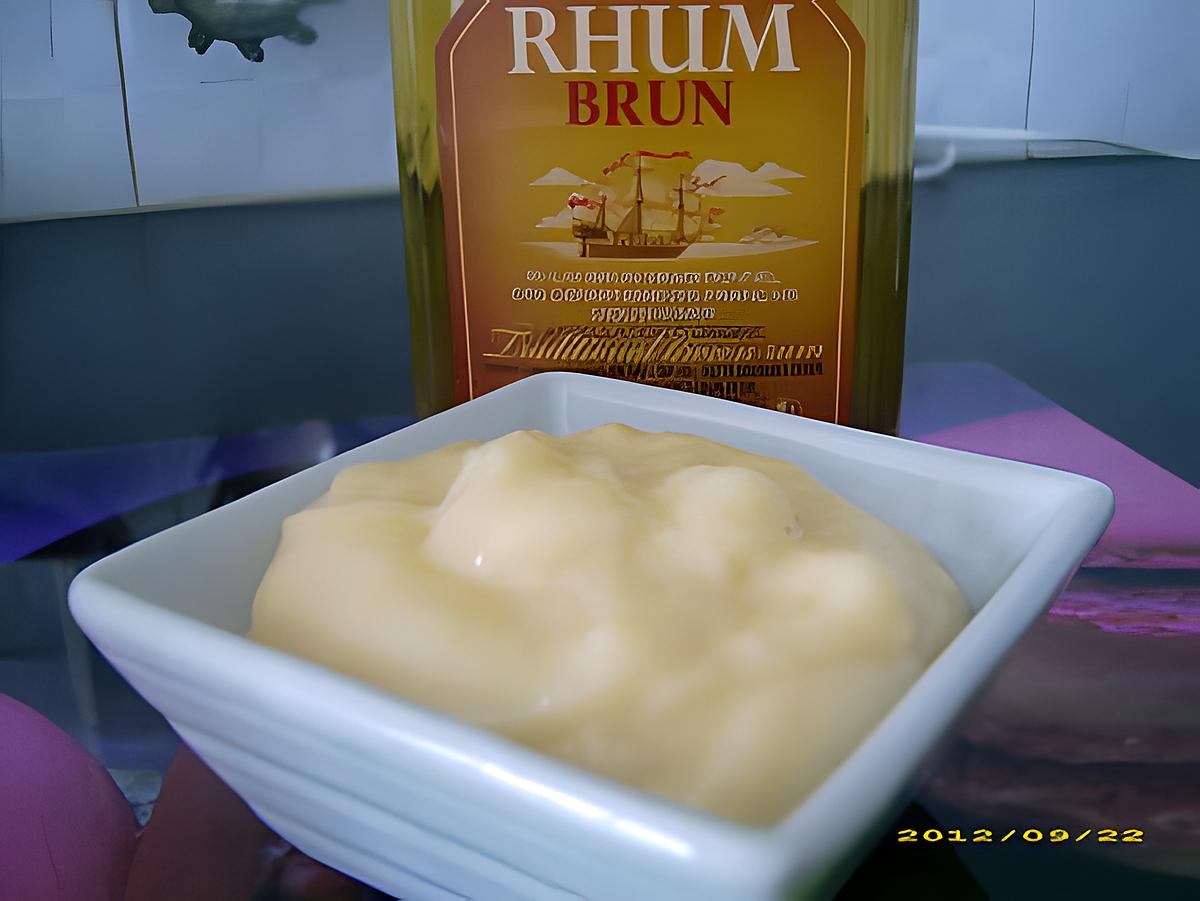 recette ma crème pâtissière aromatisée au rhum ambré