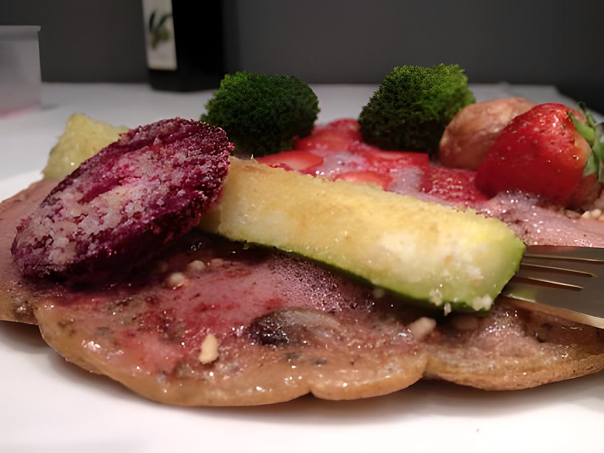 recette omelette rose aux champignons et fraises