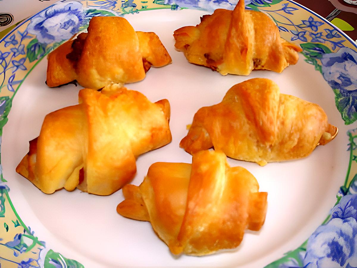 recette mini croissant jambon- kiri