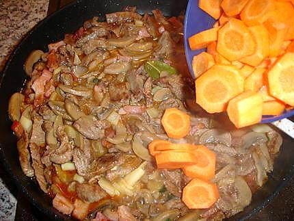 recette Ragoût de Boeuf Champignons et Carottes