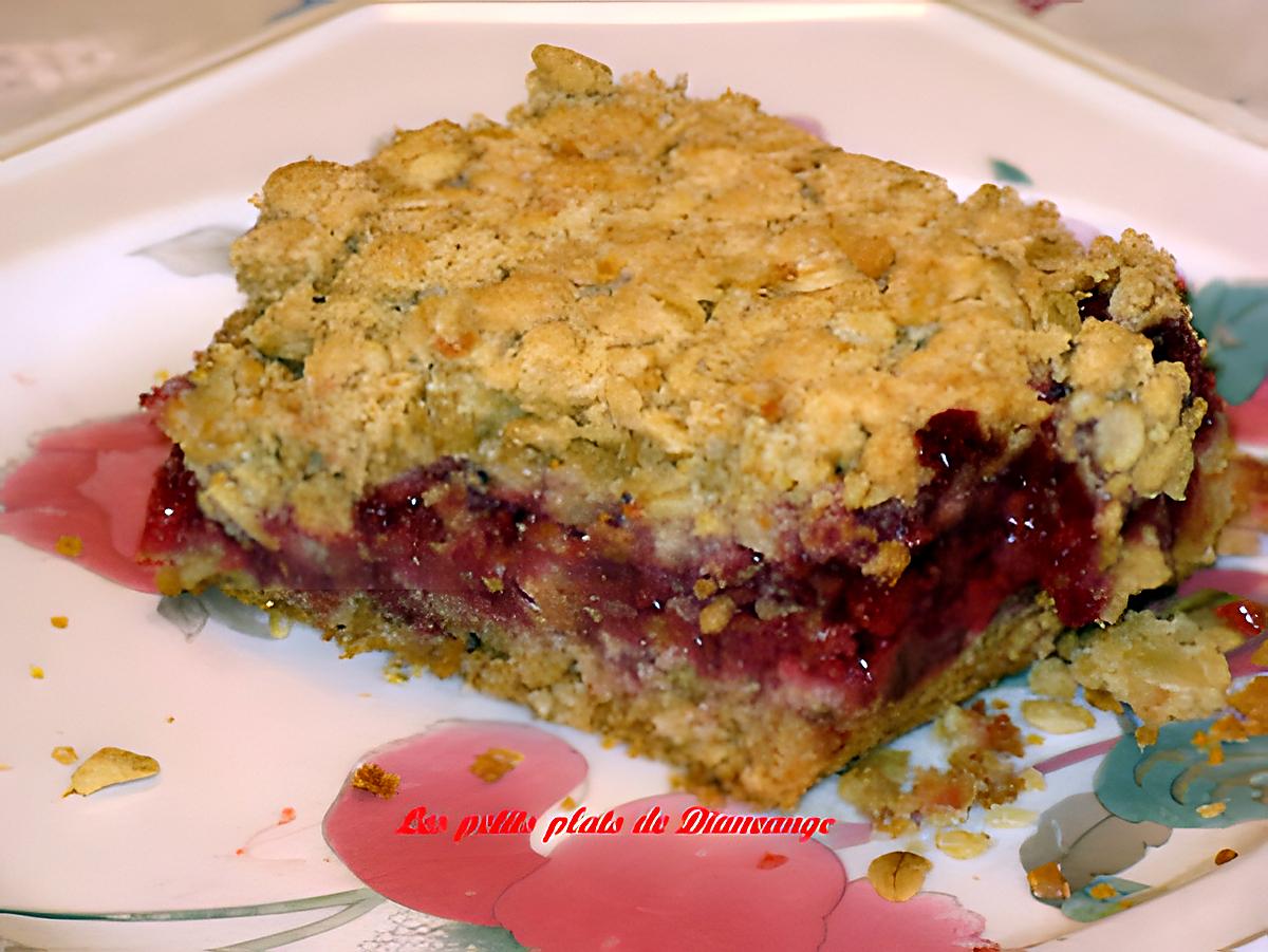 recette Barres croustillantes aux fraises et framboises