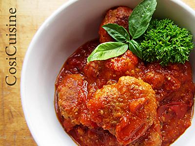 recette Boulettes à la sauce tomate maison