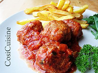 recette Boulettes à la sauce tomate maison