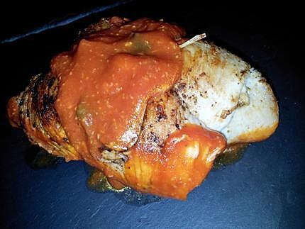 recette Paupiettes de poulet farcis aux tomates basilic et mascarpone