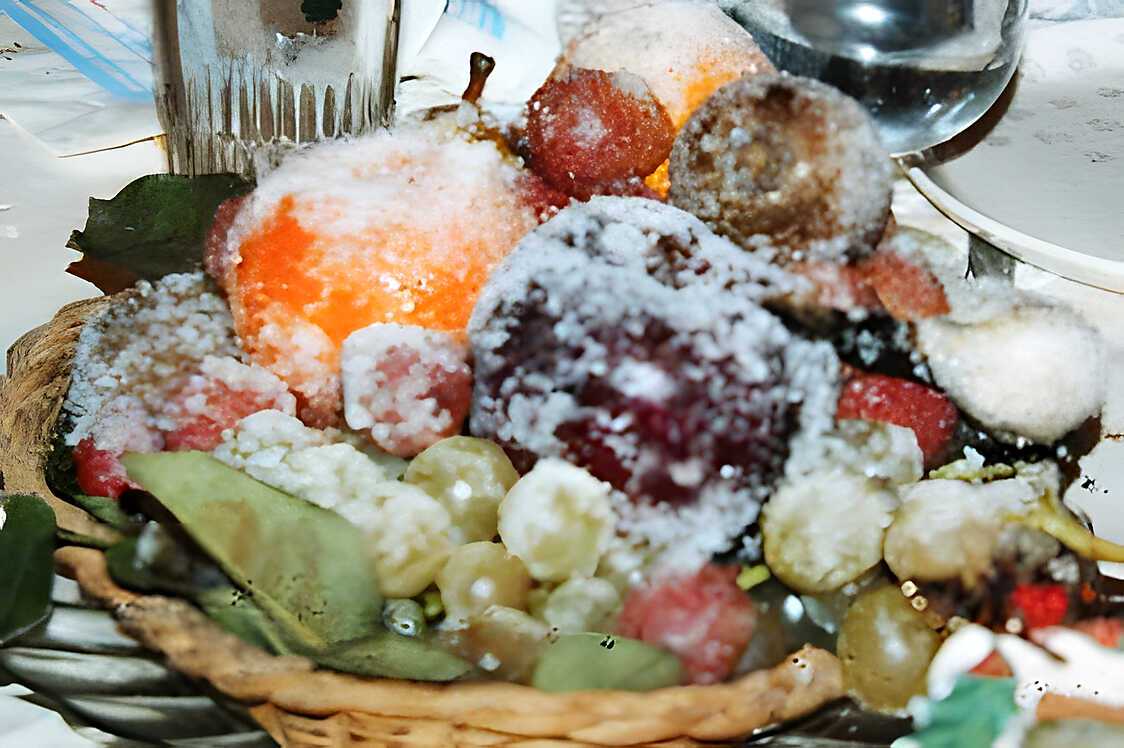 Yongme-lac bleu - Mini têtes de noël fruits givrés houx fleur artificielle décorative bricolage
