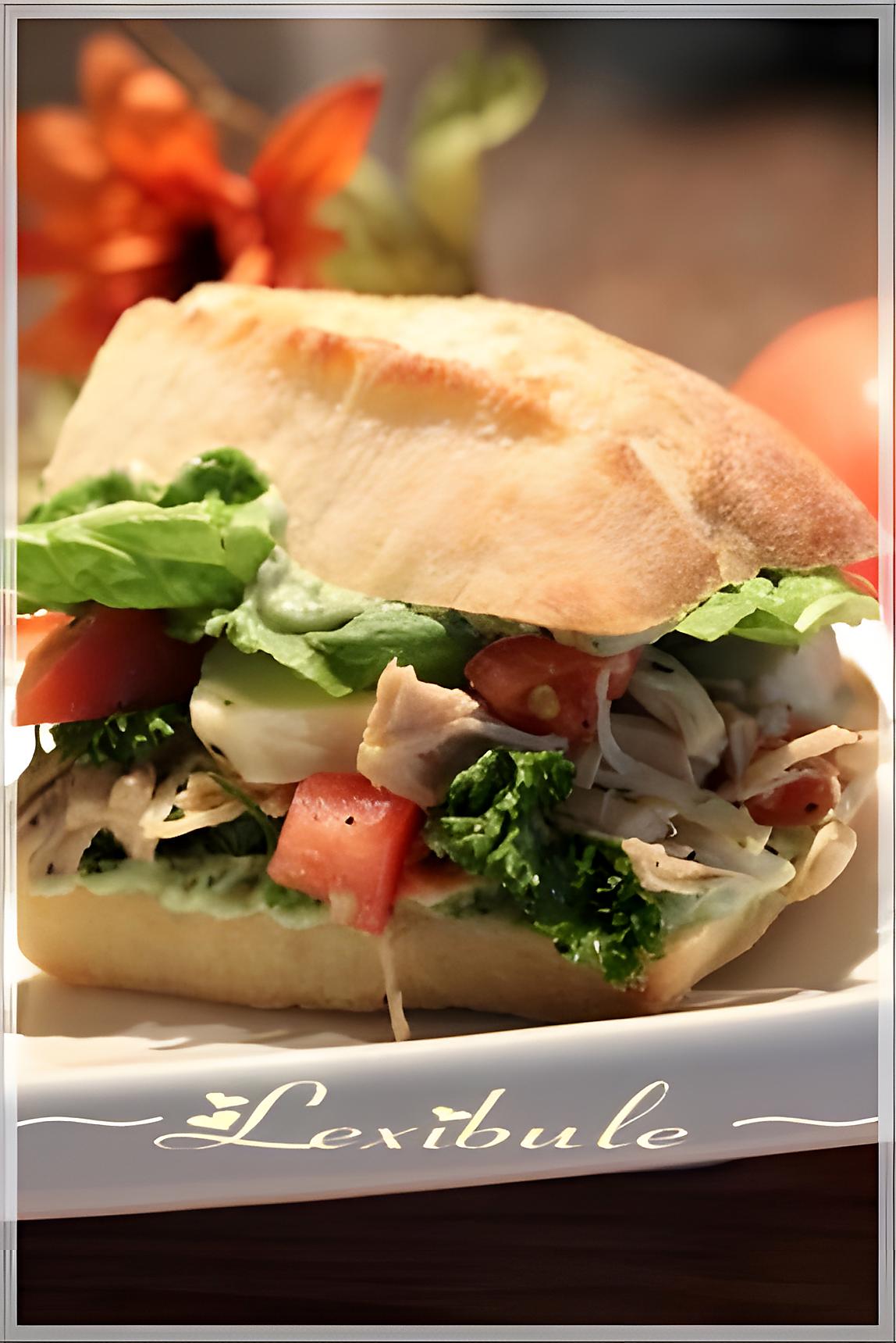 recette Ciabatta au poulet, tomate et bocconcini