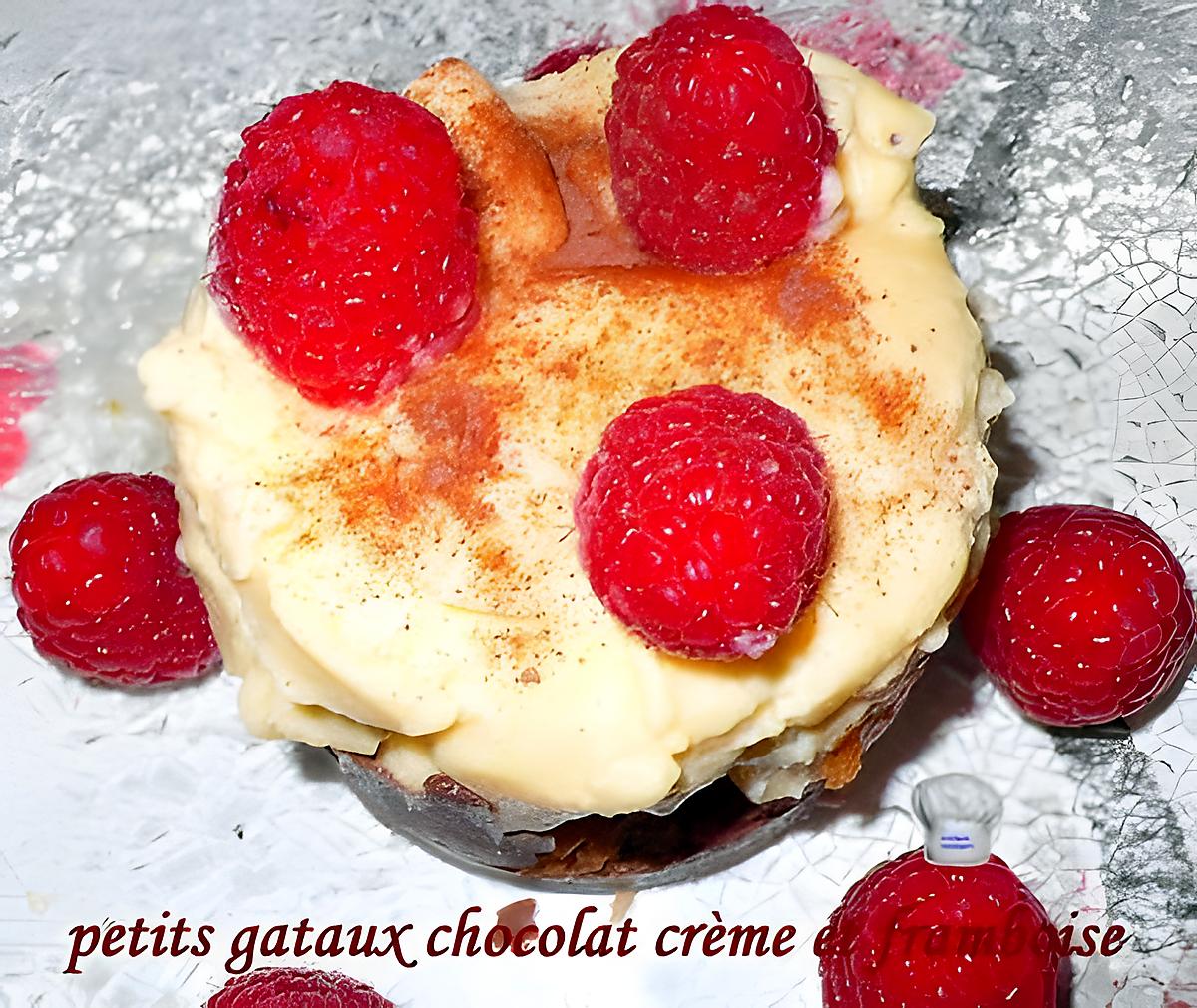 recette petits gateaux chocolat crème et framboise