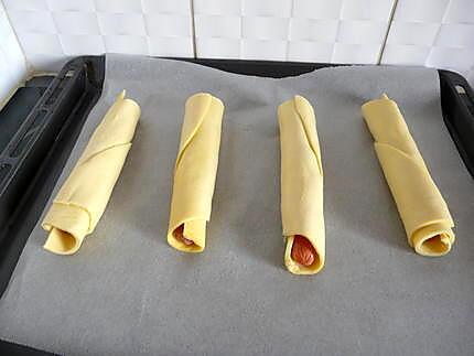 recette Mes feuilletés aux knackis express