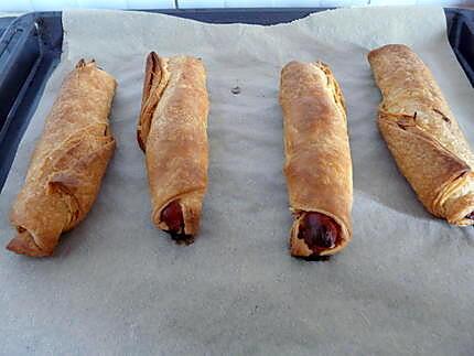 recette Mes feuilletés aux knackis express