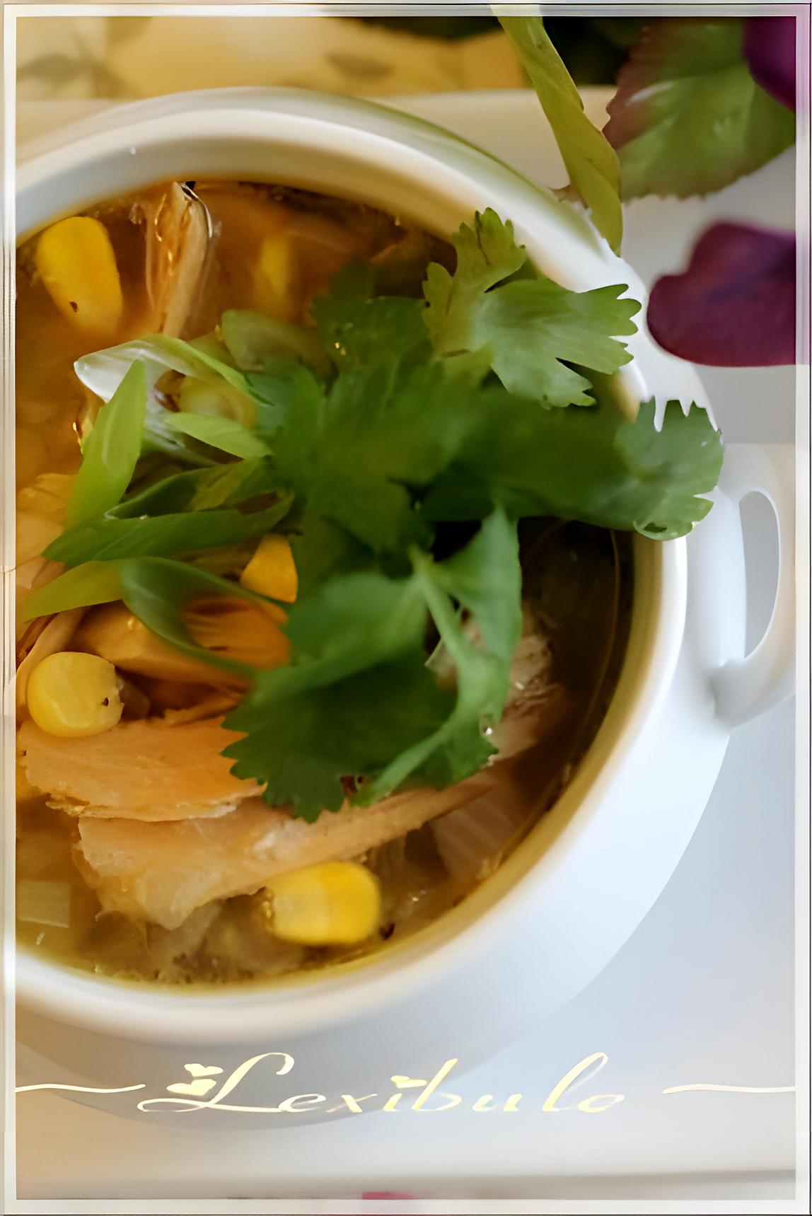 recette Soupe Aztèque au poulet et maïs