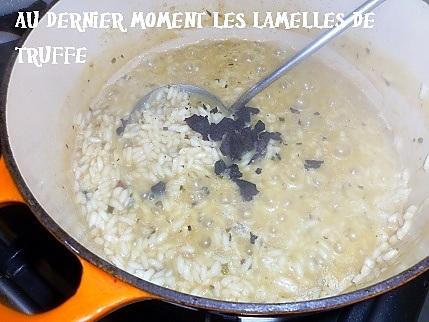 recette Saint jacques sur lit de risotto truffé