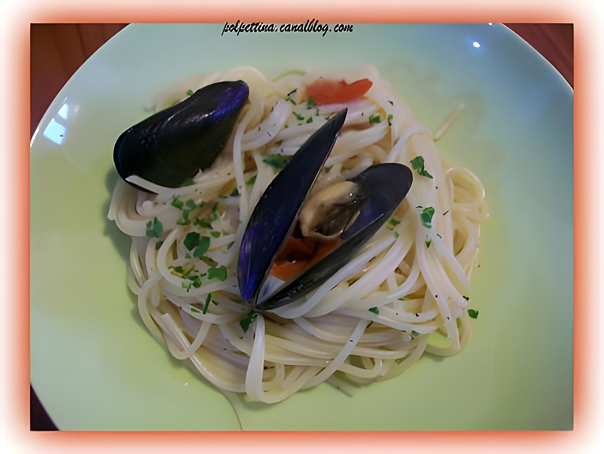 recette Spaghetti aux moules