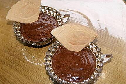 recette Mousse au chocolat extra sur coulis de framboises