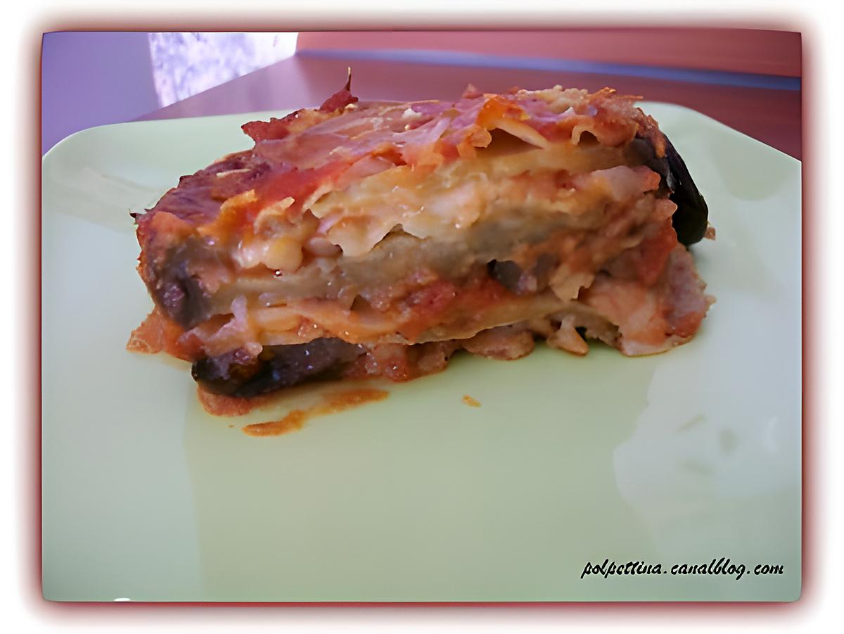 recette La parmigiana d'aubergines.