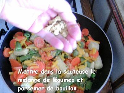 recette Petits poivrons ronds farcis sur lit de petits légumes