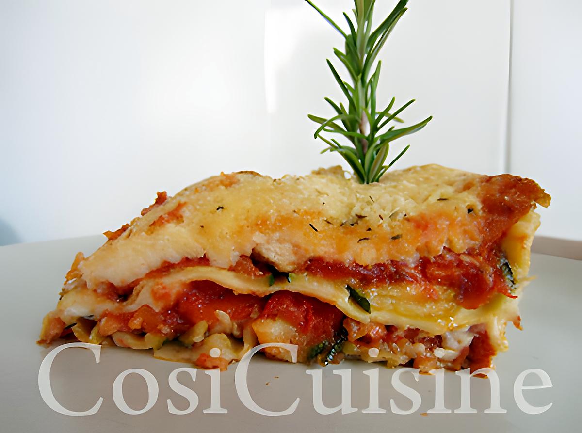 recette Lasagne au poulet, carottes et courgettes