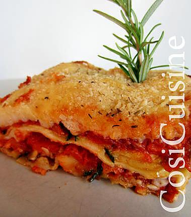 recette Lasagne au poulet, carottes et courgettes