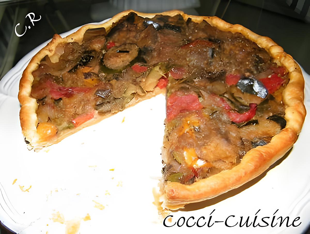 recette Tarte à la ratatouille au thon en croute dorée