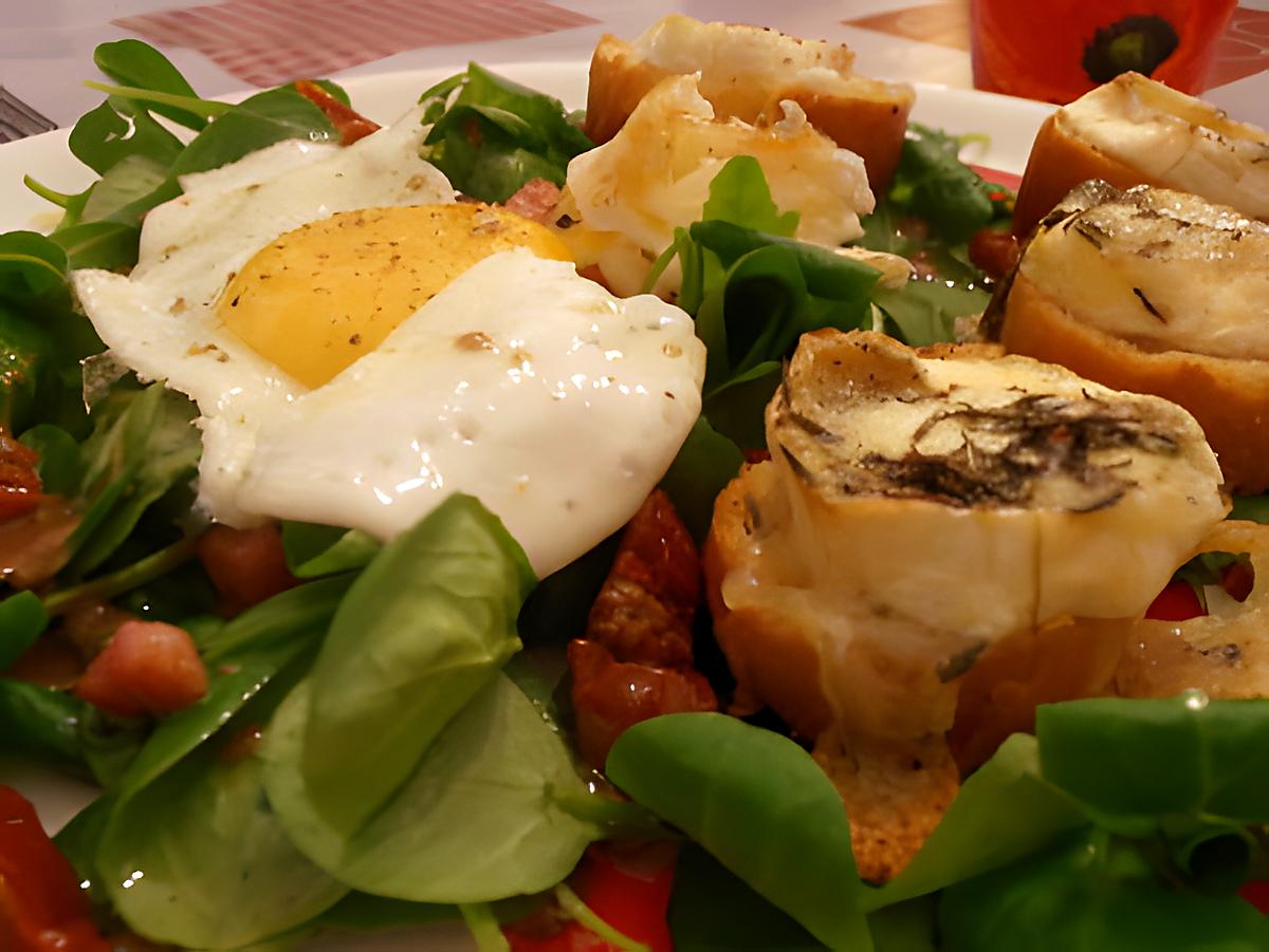 recette chaud-froid de mâche et roquette