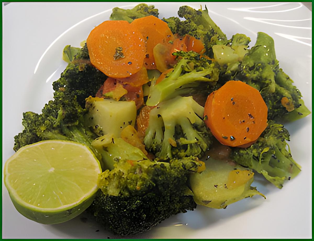 recette Idée de poélée de légumes : poélée de brocolis et carottes au citron et basilic