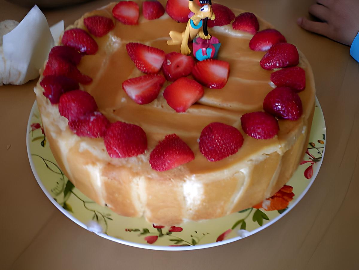 recette MON FRAISIER (anniverssaire de mon petit fils sasha) 4 ans