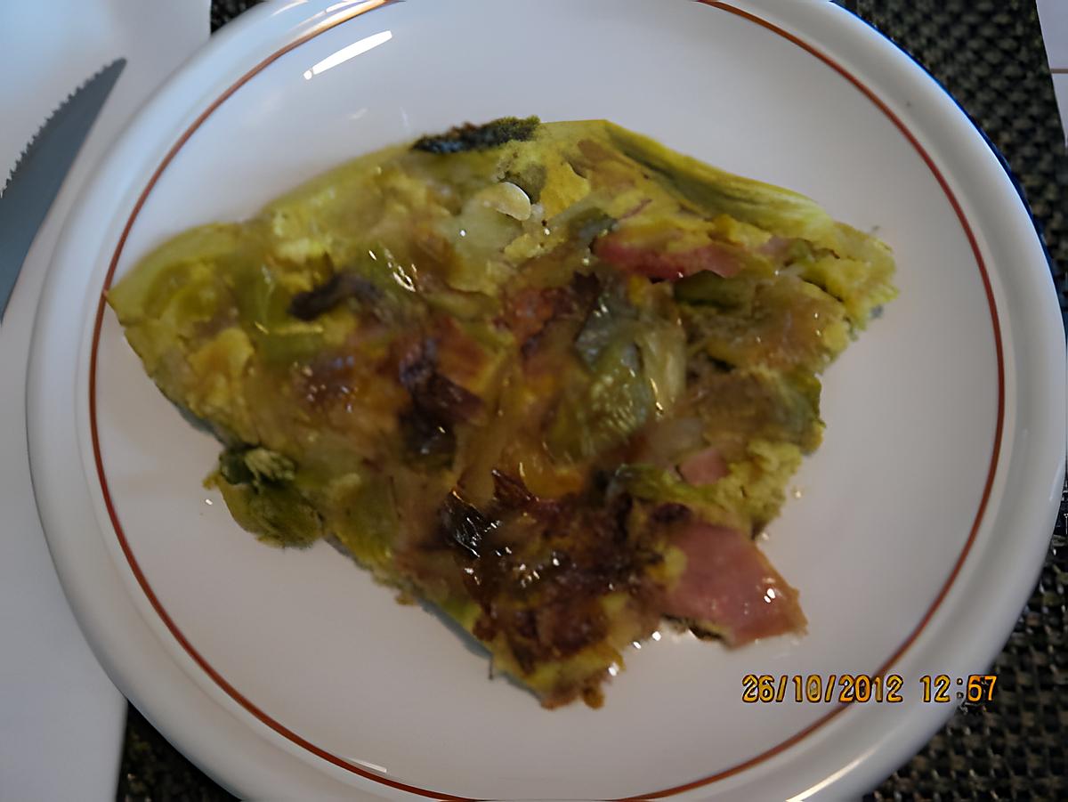 recette OMELETTE AUX  POIREAUX