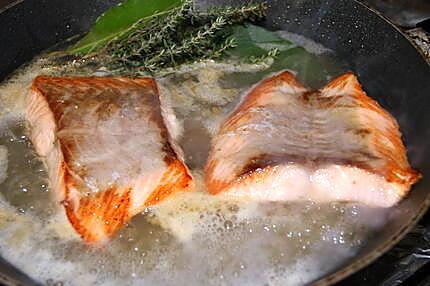 recette Pavés de saumon à l'alsacienne façon Mamyloula