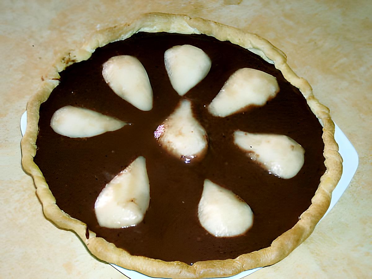 recette Tarte aux poires et chocolat