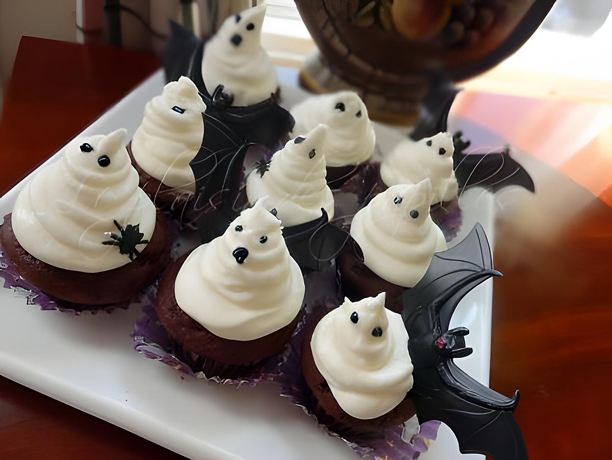 recette Cupcakes d'Halloween fantômes