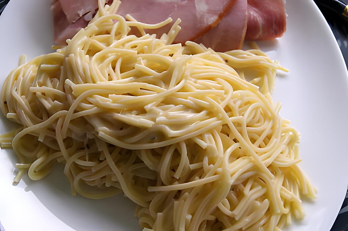 recette Spaghettis à la raclette