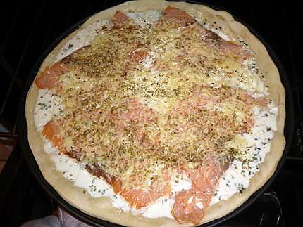 recette Pizza saumon