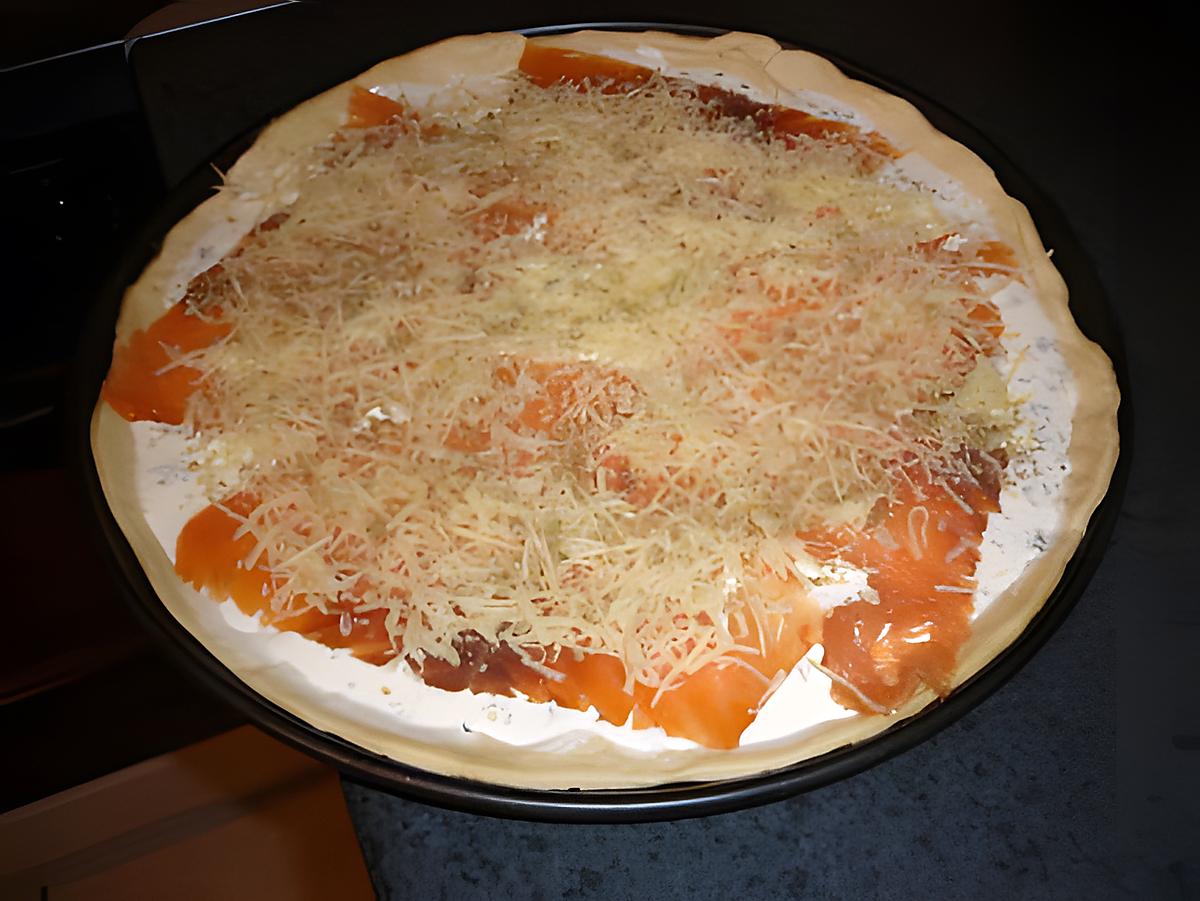 recette Pizza saumon