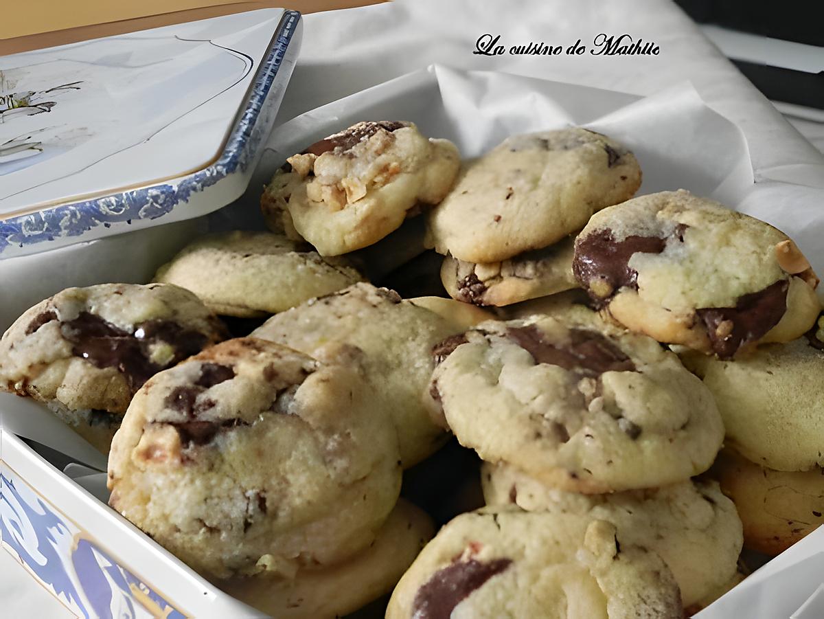 recette Délicieux cookies au pépites de chocolat et aux noisettes