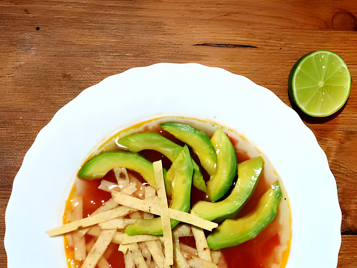 recette Sopa de tortilla