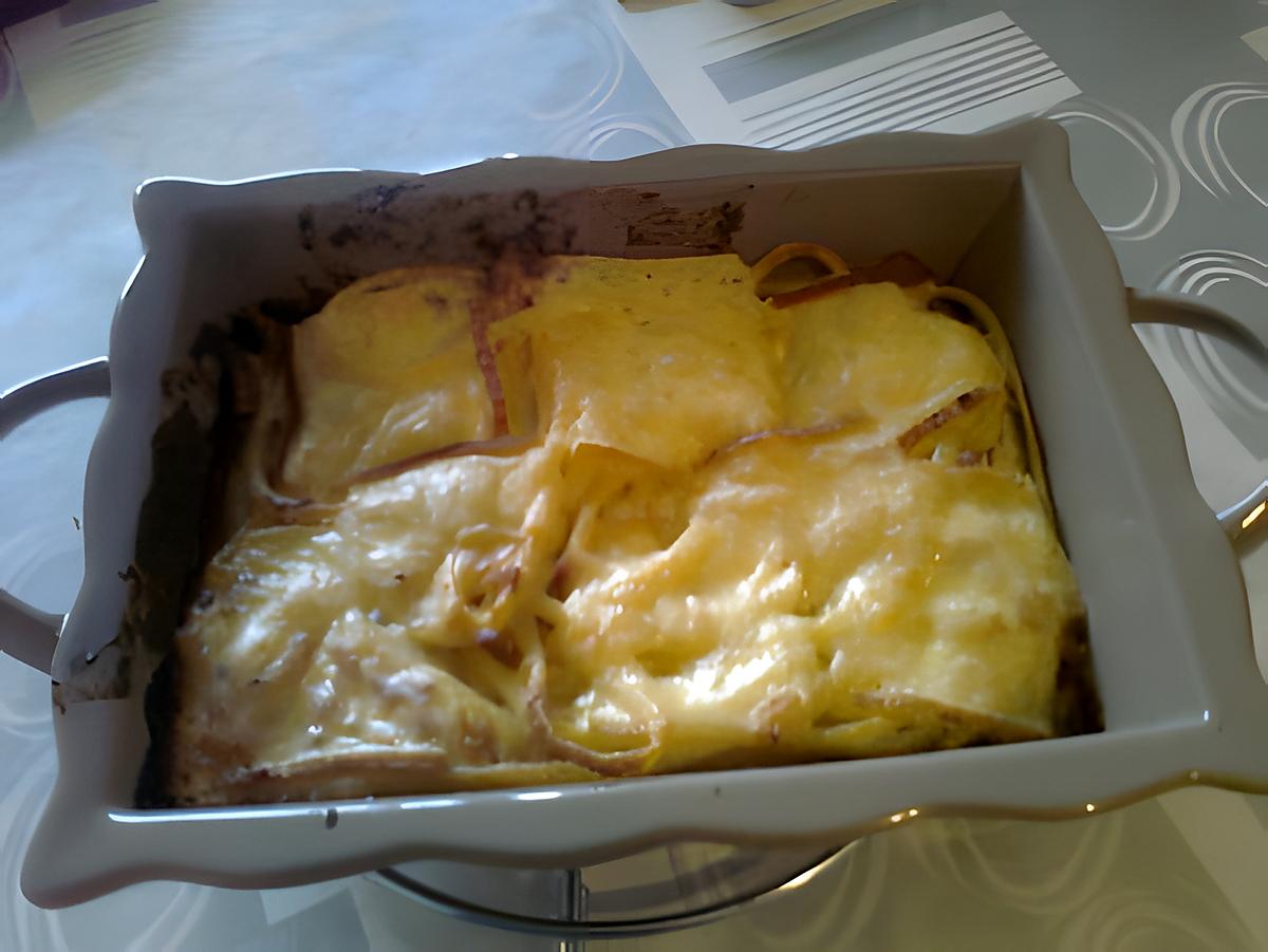 recette gratin de macaroni ,aux restes  de raclette