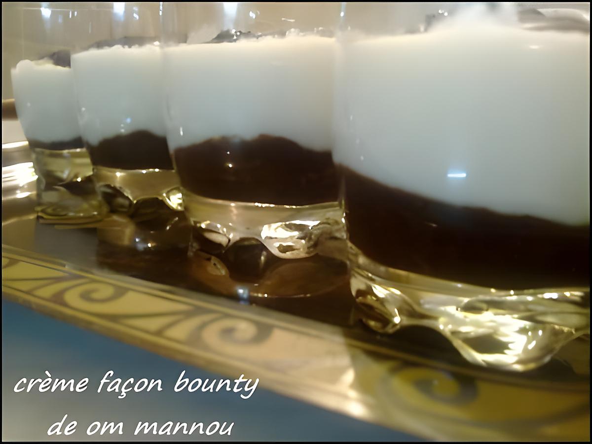 recette Crème façon bounty: