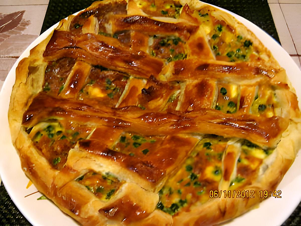 recette Quiche a la ricotta et petit pois