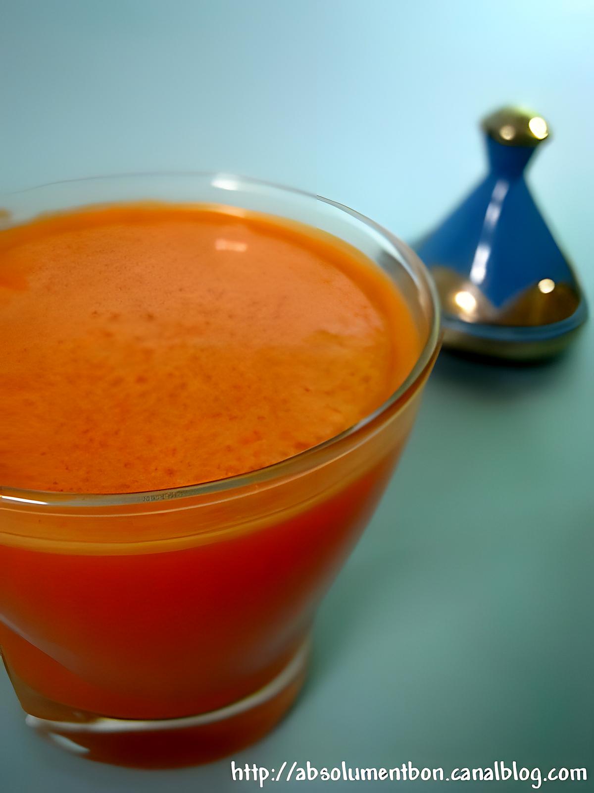 recette Jus de carottes des sultans a l'eau de fleur d'oranger