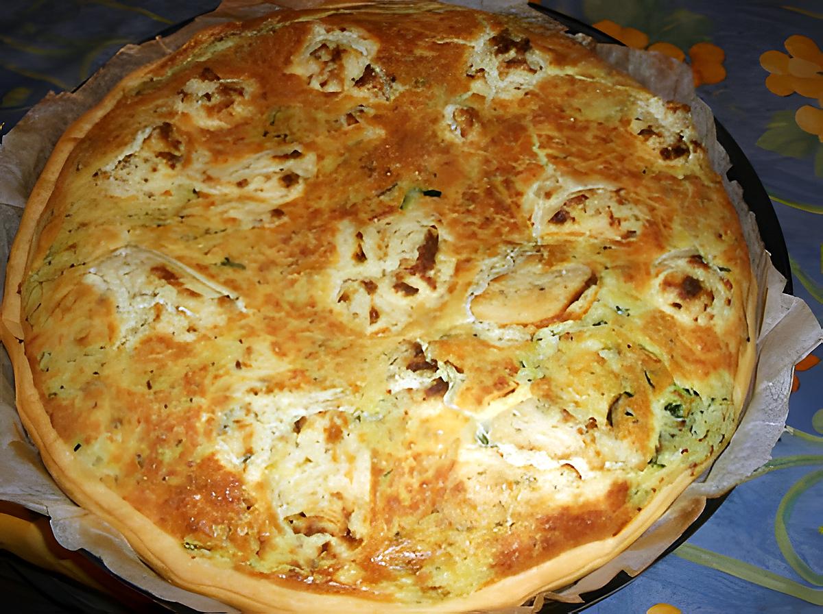 recette Tarte courgettes et boursin