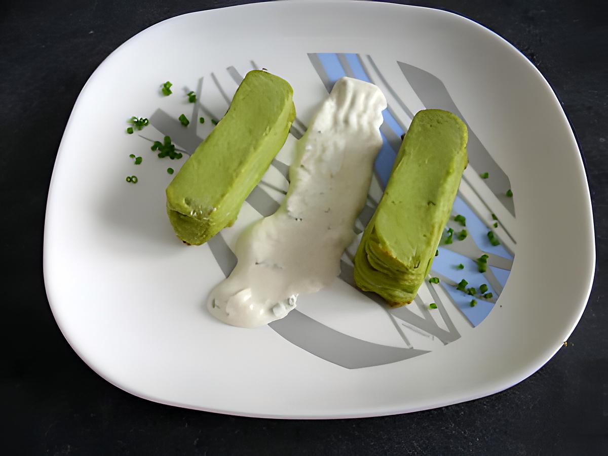 recette MOUSSELINES D’ASPERGES ET SAUCE CIBOULETTE