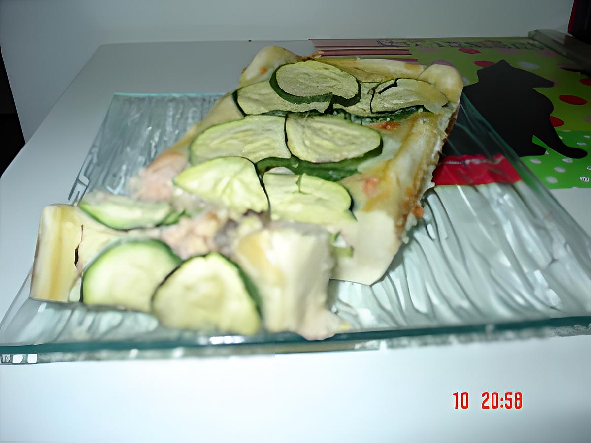 recette tarte courgette saumon fumé