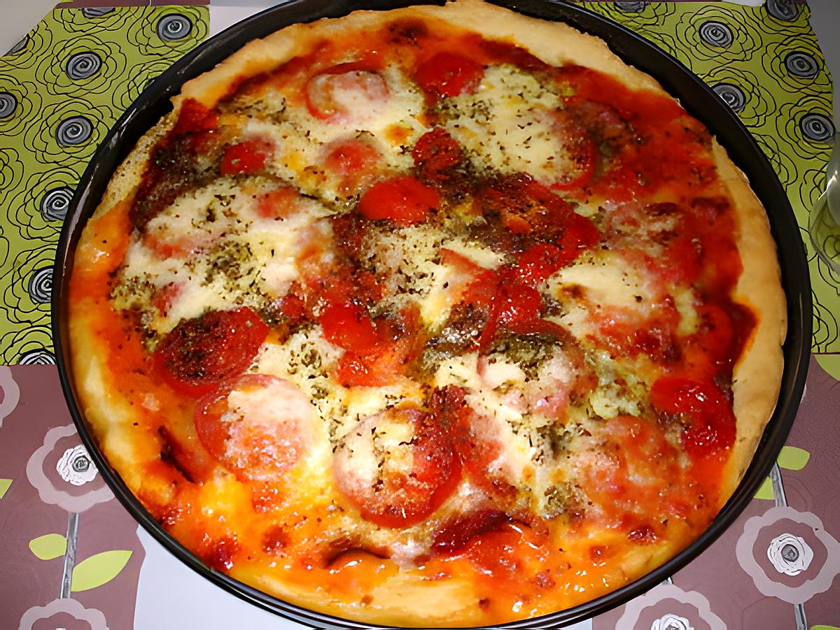 recette pizza jambon de parme-mozzarella et origan