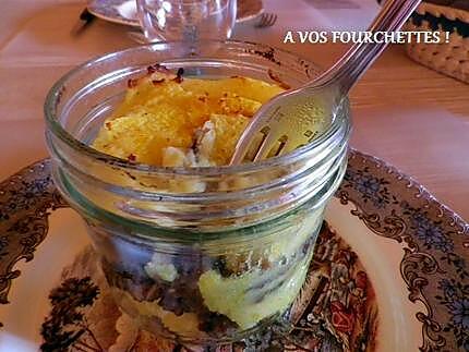 recette Parmentier au  boudin et purée safranée