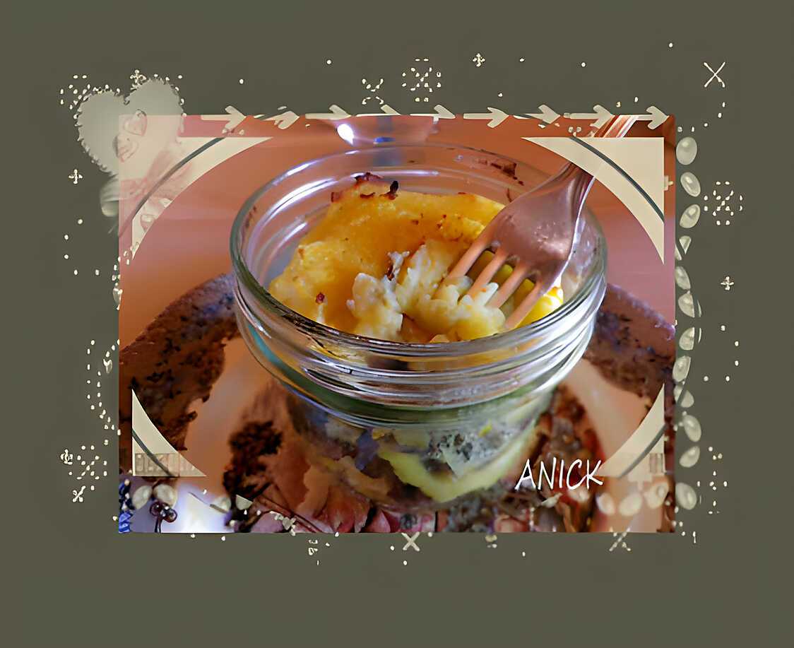 Parmentier au boudin et purée safranée