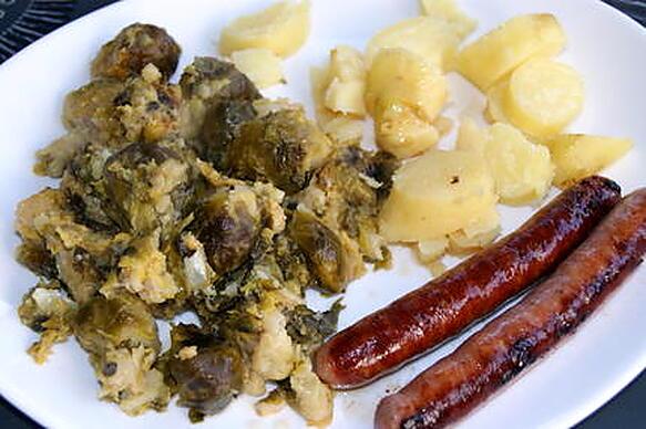 recette Choux de Bruxelles aux saucisses