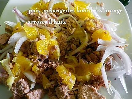 recette Thon à l'orange en salade