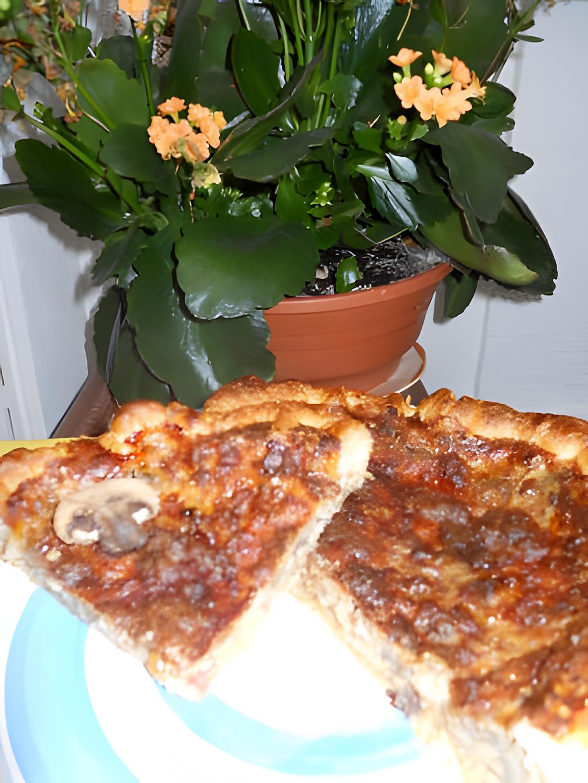 recette Tarte aux champignons