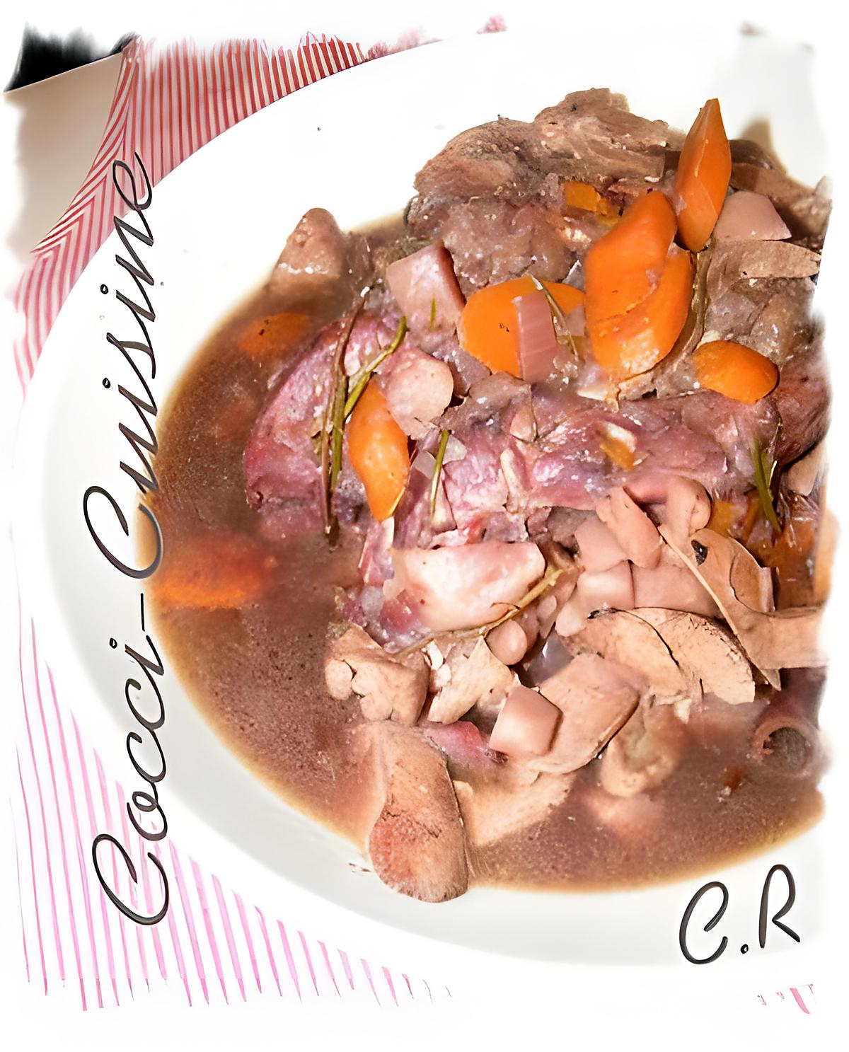 recette Civet de lapin chasseur