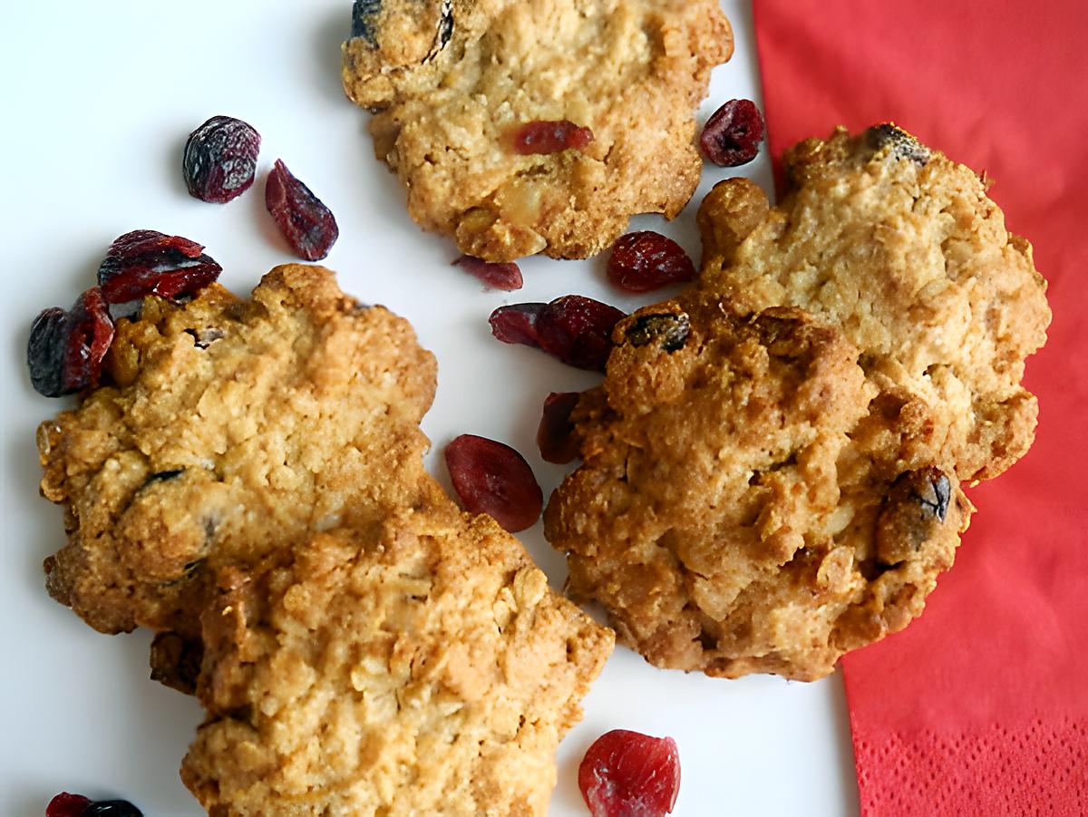 recette Cookies ‘petit-déjeuner’ aux cranberries